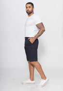 Bermuda Sarja 7869 Preta Tecido Liocel Com Elastano