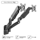 Suporte A Gás Para 2 Monitores De Parede 17""-32"" Vesa 100x100 Plmsm04a