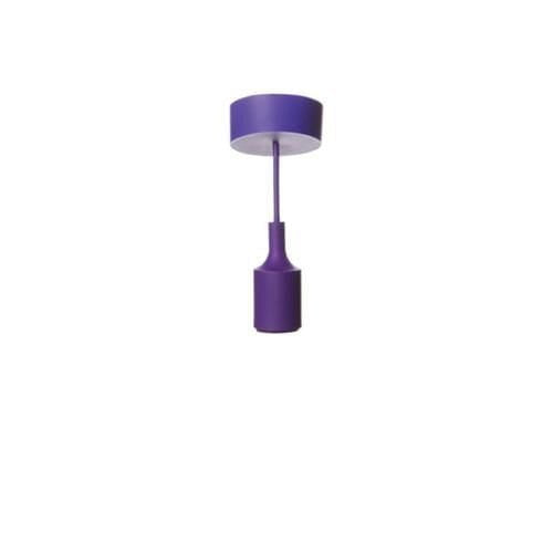 Luminaria Pendente Linha Decorativa Flex Color Roxo E27 Kian
