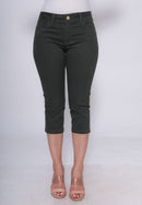 Calça 7878 Verde Capri Feminina