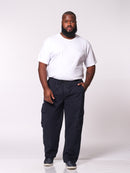 Calça Macaw 7868 Azul Marinho Plus Size Sarja