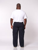 Calça Macaw 7868 Azul Marinho Plus Size Sarja