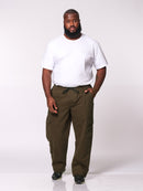 Calça Macaw 7868 Verde Musgo Plus Size Sarja