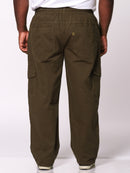 Calça Macaw 7868 Verde Musgo Plus Size Sarja