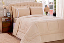 Kit De Edredon E Jogo De Cama Angelo Queen Size 05 Peças Avelã - Deccoralle