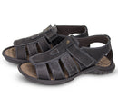 Sandália Papete Masculina De Couro Preto 980