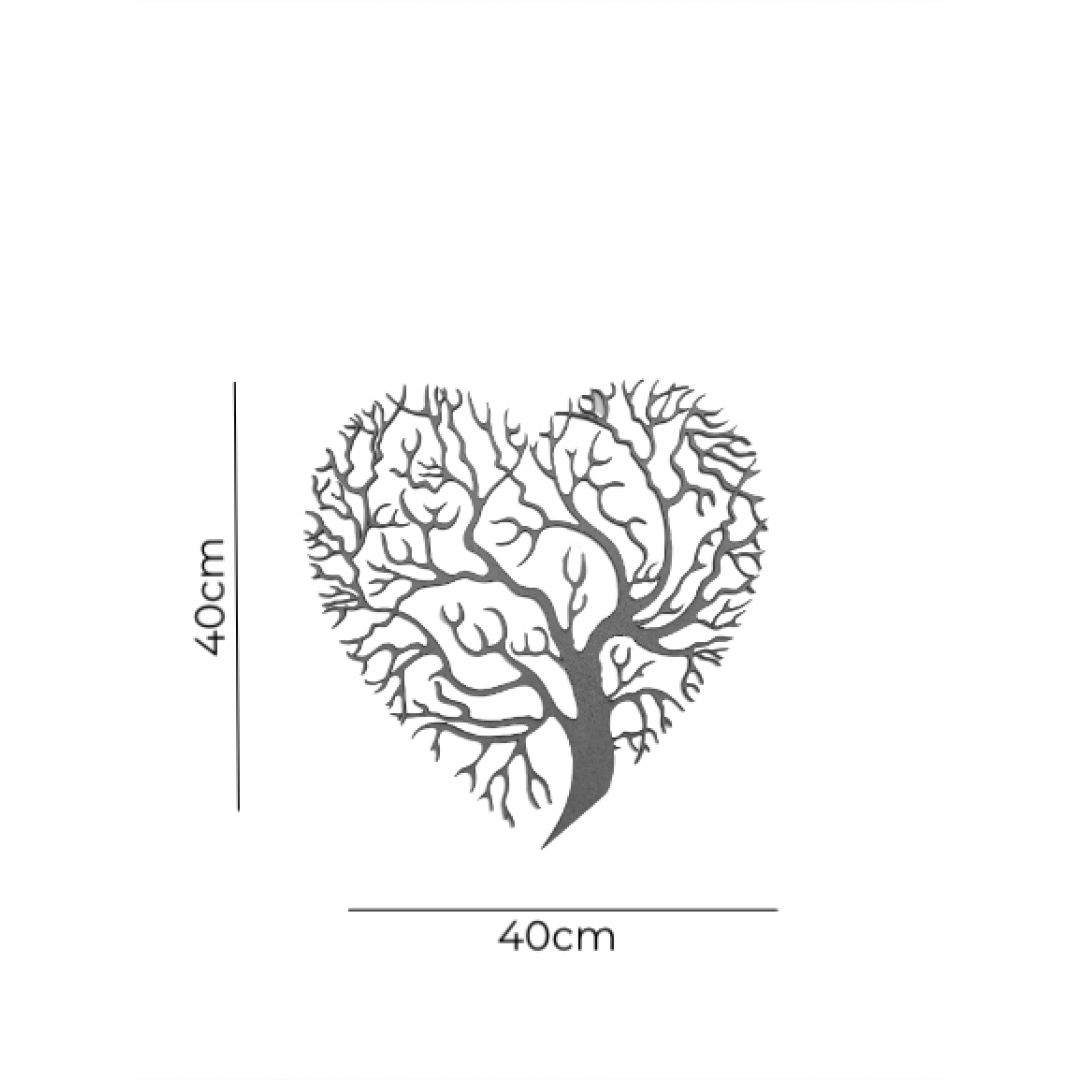Arvore Coração Em Mdf Natural