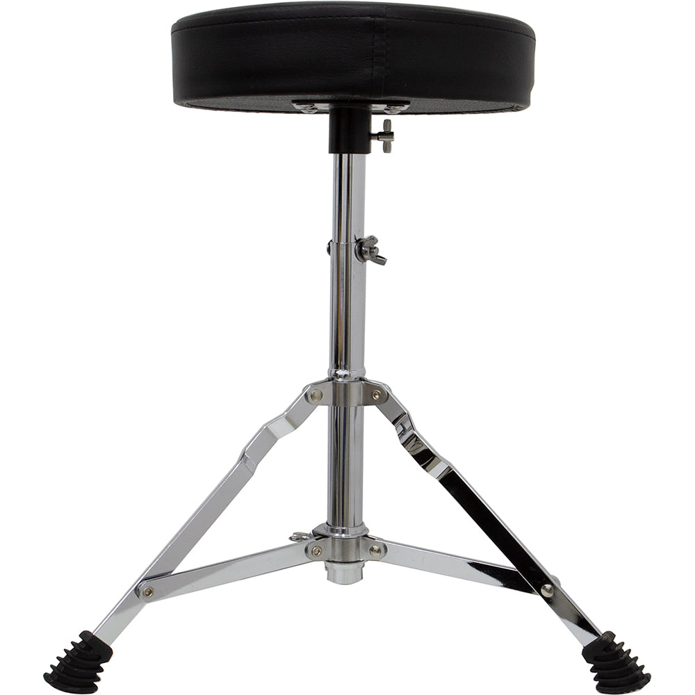 Bateria Acústica 2t Cromada Vinho Com Banco Ny-f1rst