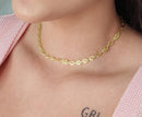 Choker Com Folhas Folheado Em Ouro 18k