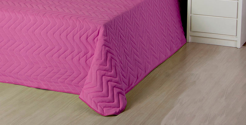 Cobre Leito Matelassado Classic Queen 03 Pçs  Rosa