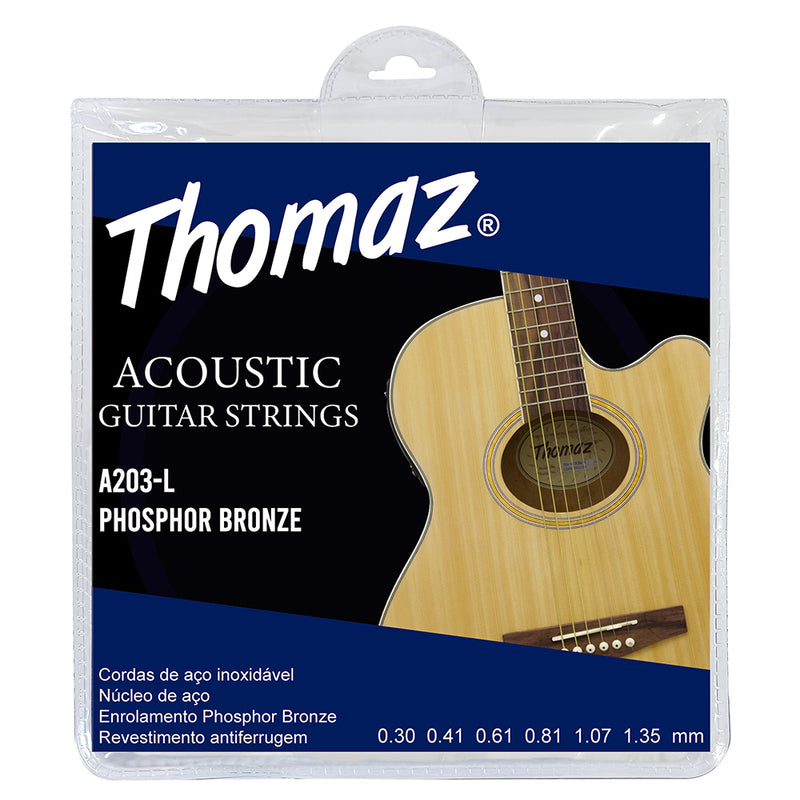 Encordoamento Violão Aço 012 Phosphor Bronze 203l Thomaz