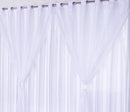 Cortina Para Sala Ou Quarto Charmousse Com Voil 3,00 Branca