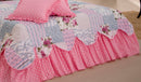 Kit Colcha Cobre Leito Belize Casal Queen 06 Pçs Rosa