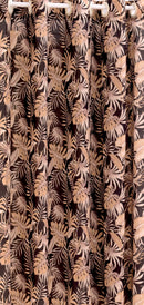 Cortina De Malha Estampada 2,00 Metros Floral Preto
