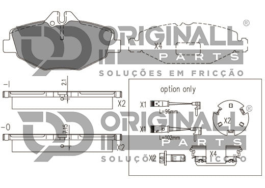 Pastilha De Freio Premium + Calço Osda2031