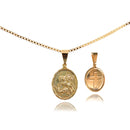 Pingente São Jorge Folheado Em Ouro 18k