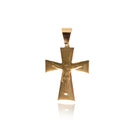Pingente Cruz Folheado Em Ouro 18k