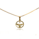 Pingente Do Espirito Santo Folheado Em Ouro 18k