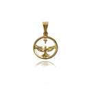Pingente Do Espirito Santo Folheado Em Ouro 18k