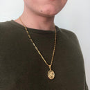 Pingente São Jorge Folheado Em Ouro 18k