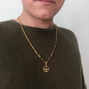 Pingente Do Espirito Santo Folheado Em Ouro 18k