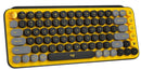 Teclado Logitech POP Keys Amarelo e Pt s/fio US 920-010710