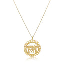 Colar Personalizado Mandala Com Filhos E Nomes Folheado Em Ouro 18k