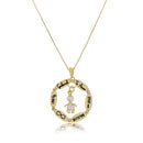 Colar Personalizado Mandala Com Dados Nascimento Folheado Em Ouro 18k