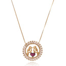 Colar Personalizado Passarinhos Apaixonados Trabalhado Em Zircônia
