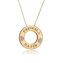 Colar Personalizado Mandala Vazado Com Nome E Mini Corações Folheado Em Ouro 18k
