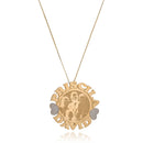 Colar Personalizado Mandala Envolvido Pelos Nomes E Com Foto Da Familia Folheada Em Ouro 18k