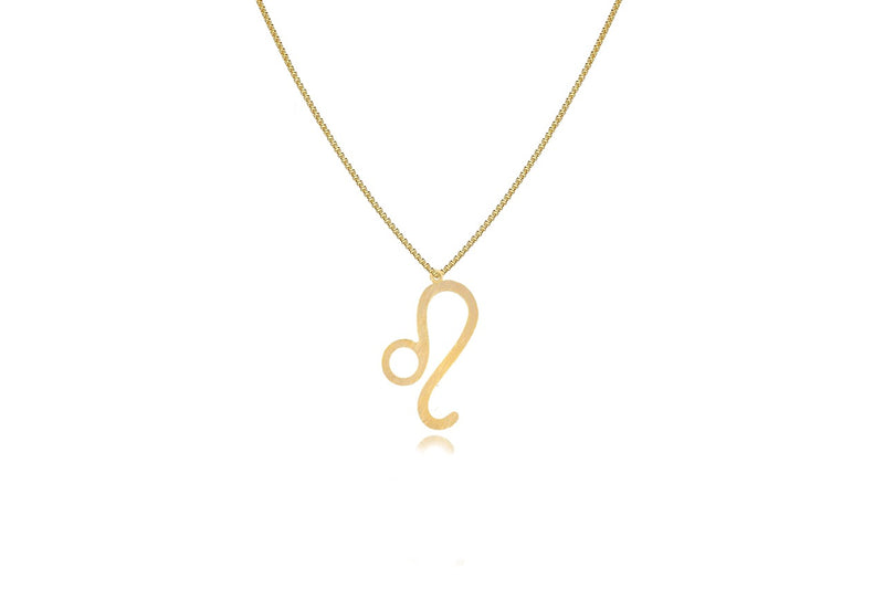 Colar Personalizado Signo De Leão Folheado Em Ouro 18k