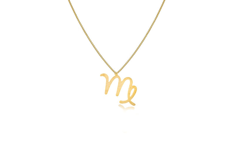 Colar Personalizado Signo De Virgem Folheado Em Ouro 18k