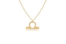 Colar Personalizado Signo De Libra Folheado Em Ouro 18k