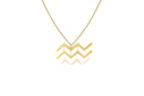 Colar Personalizado Signo De Aquário Folheado Em Ouro 18k