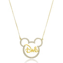 Colar Personalizado Mickey E Minnie Nome Trabalhado Em Zircônia