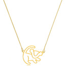 Colar Personalizado Simba Rei Leão Folheado Em Ouro 18k