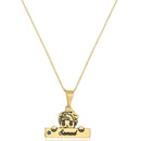 Colar Personalizado Menino Com Nome  Folheado Em Ouro 18k