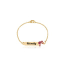 Pulseira Personalizada Chapada Com Nome E Desenho