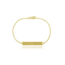 Pulseira Chapada Personalizada Com Data  Iniciais Folheada Em Ouro 18k