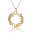 Colar Personalizado De Mandala Com Nomes De Filhos Folheado Em Ouro 18k