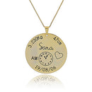 Colar Personalizado Com Dados Do Filho Folheado Em Ouro 18k