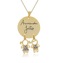 Colar Personalizado Com Nome De Filhos Nas Letras Deles Folheado Em Ouro 18k