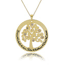 Colar Personalizado árvore De Vida Com Nomes Folheado Em Ouro 18k