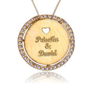 Colar Personalizado Mandala Trabalhado Em Zircônia Com Nomes