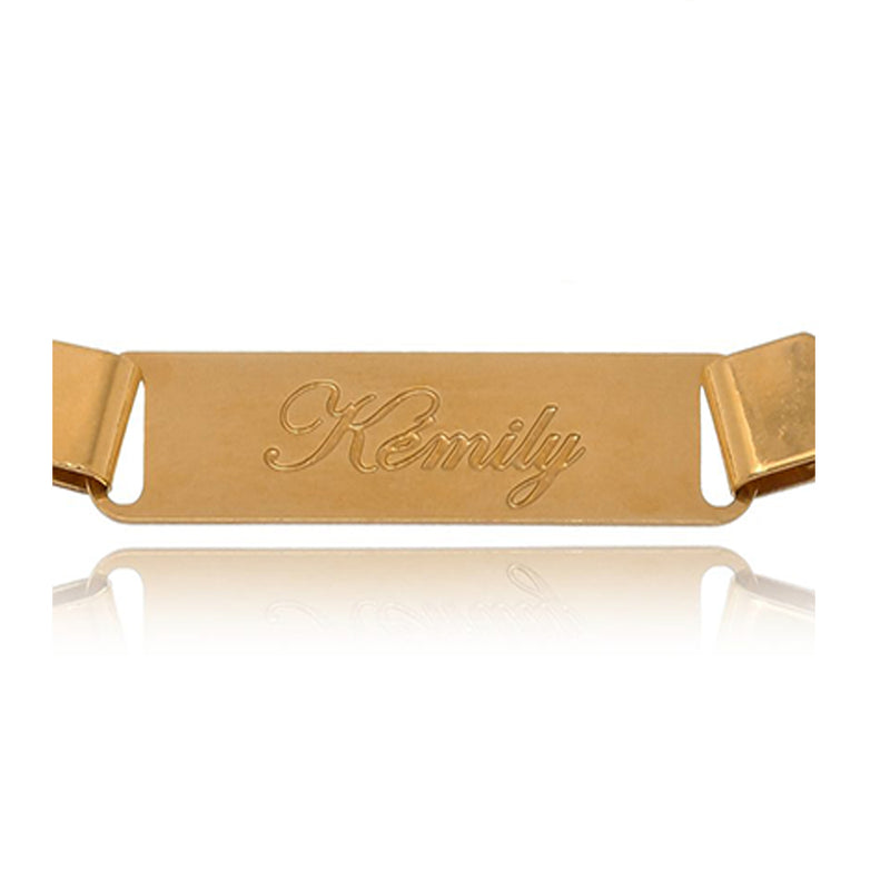 Pulseira Personalizada Com Nome Chapado Folheado Em Ouro 18k