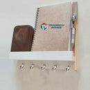 Porta Chave Simples Branco Em Mdf