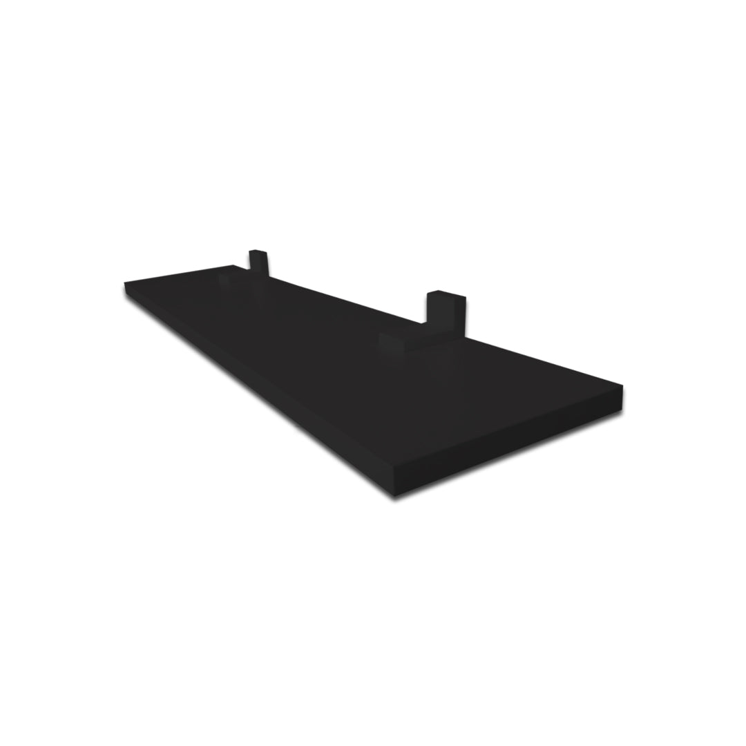Prateleira Simples Trovarelli Preta 70x20 Cm Com Suporte