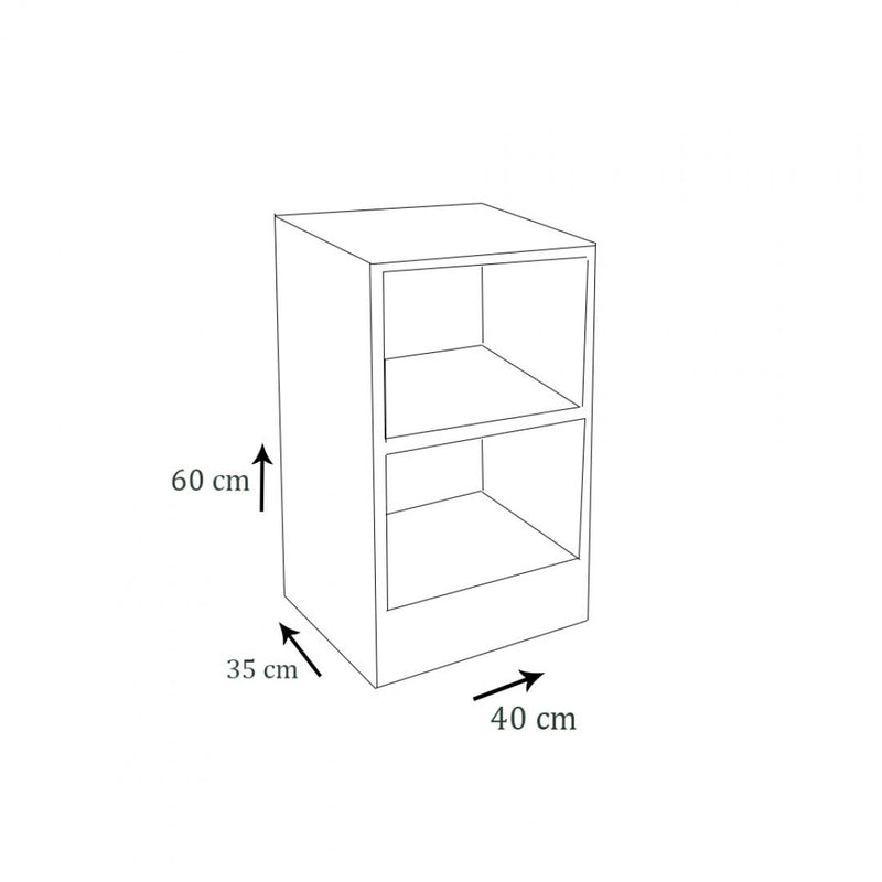 Mesa De Cabeceira Sem Gaveta Natural Em Mdf