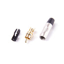 Conector Rca Cabo Nickel Contato Gold Preto Rf2c-au-0 Rean